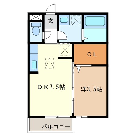 エスプワール城之内の物件間取画像